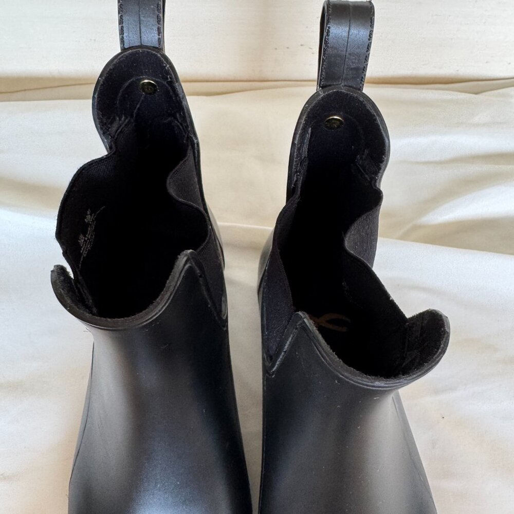 GUC, Sam Edelman Tinsley Rain Boots, Black, US Women's Size 8, Bonded Leather - Picture 12 of 16